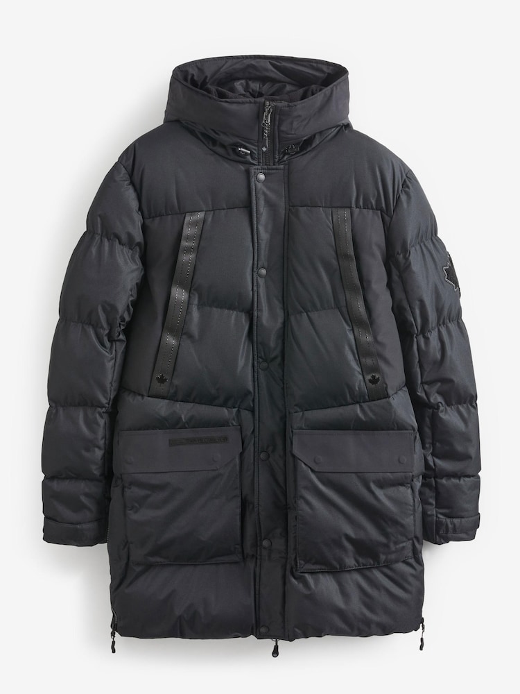 Zavetti Canada Everno Longline Puffer Black Jacket - Image 7 of 7