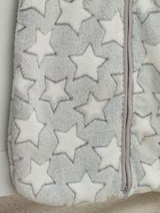 Grey Stars 2.5 Tog Fleece Supersoft Baby Sleep Bag - Image 5 of 5