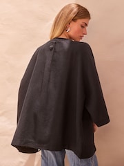 Black 100% Linen Jacket - Image 4 of 6