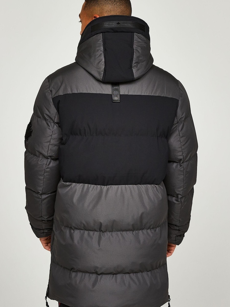 Zavetti Canada Grey Everno Longline Puffer Jacket - Image 2 of 7