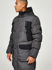 Zavetti Canada Grey Everno Longline Puffer Jacket - Image 4 of 7