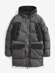 Zavetti Canada Grey Everno Longline Puffer Jacket - Image 7 of 7