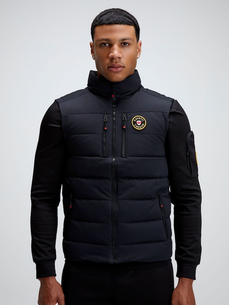 Черный - Zavetti Canada Mens Oshawa 3.0 Tech Puffer Gilet - Image 1 of 7