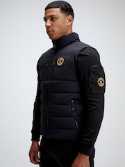 Черный - Zavetti Canada Mens Oshawa 3.0 Tech Puffer Gilet - Image 2 of 7