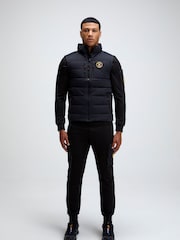 Черный - Zavetti Canada Mens Oshawa 3.0 Tech Puffer Gilet - Image 3 of 7