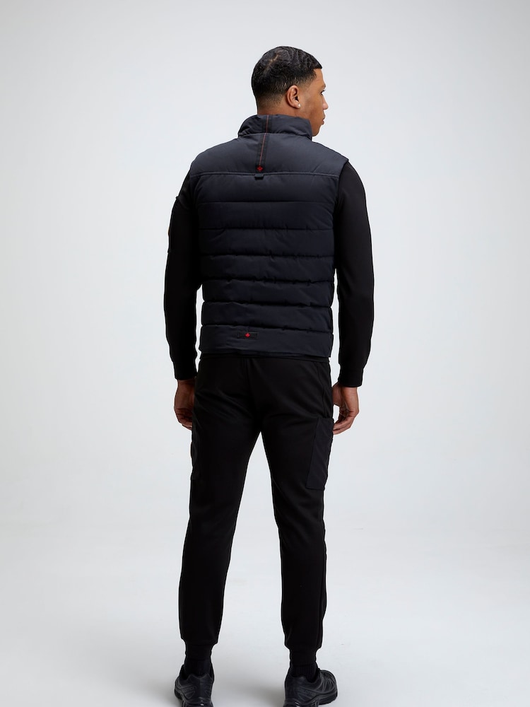 Zwart - Zavetti Canada Mens Oshawa 3.0 Tech Puffer Gilet - Image 4 of 7