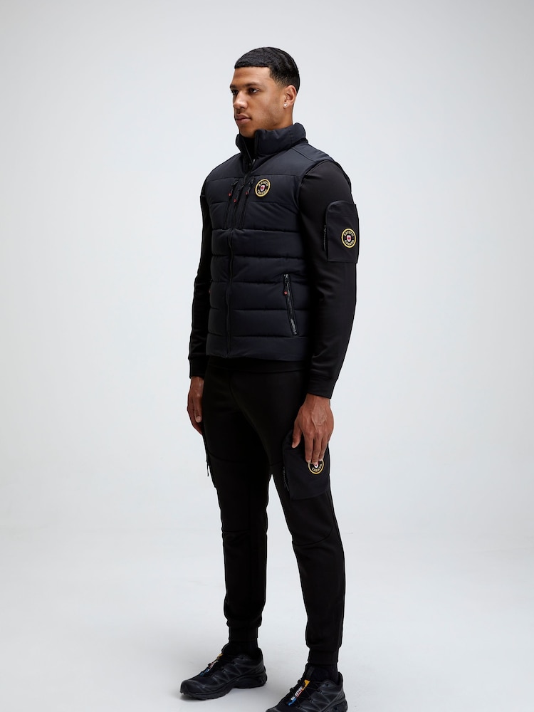 Zwart - Zavetti Canada Mens Oshawa 3.0 Tech Puffer Gilet - Image 5 of 7
