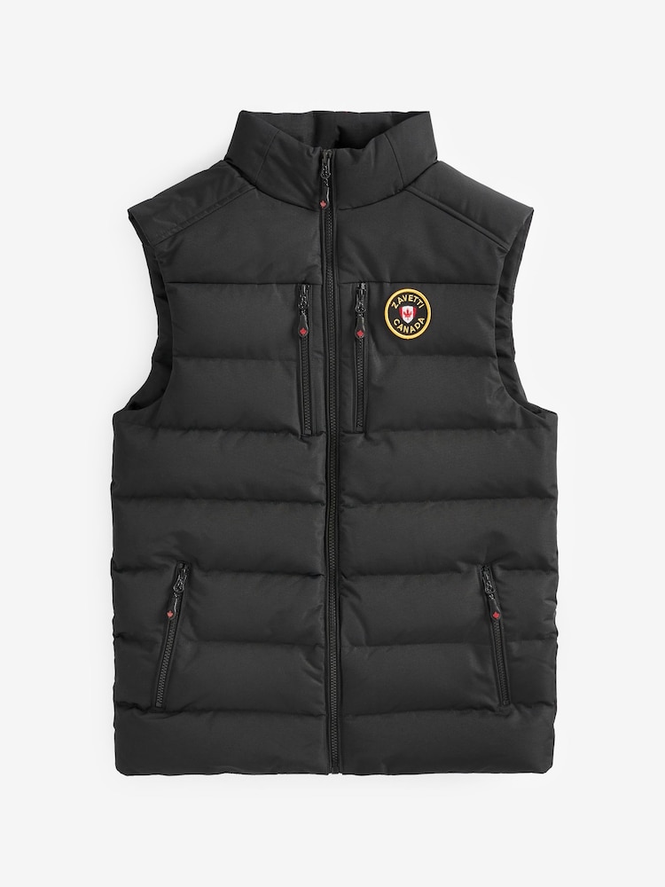 Черный - Zavetti Canada Mens Oshawa 3.0 Tech Puffer Gilet - Image 7 of 7