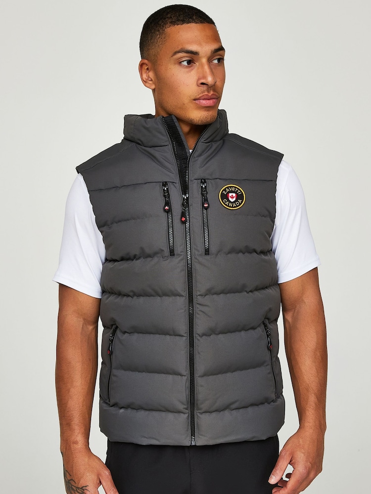 Asfaltgrijs - Zavetti Canada Mens Oshawa 3.0 Tech Puffer Gilet - Image 4 of 6