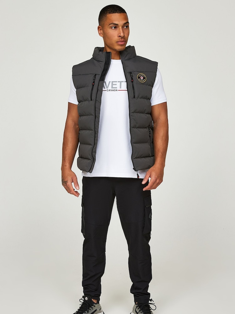 Asfaltgrijs - Zavetti Canada Mens Oshawa 3.0 Tech Puffer Gilet - Image 5 of 6