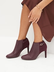 Burgundy Red Forever Comfort® Round Toe Shoe Boots - Image 1 of 7