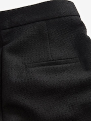 Black Premium Button Detail Wide Turn-Up Trousers - Image 10 of 11