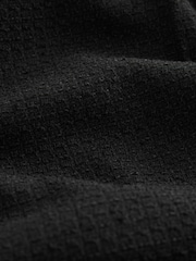 Black Premium Button Detail Wide Turn-Up Trousers - Image 11 of 11