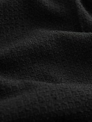 Black Premium Button Detail Wide Turn-Up Trousers - Image 9 of 11