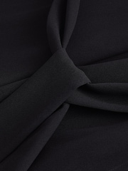 Black Panel Detail Belted Jumpsuit - Image 6 of 6
