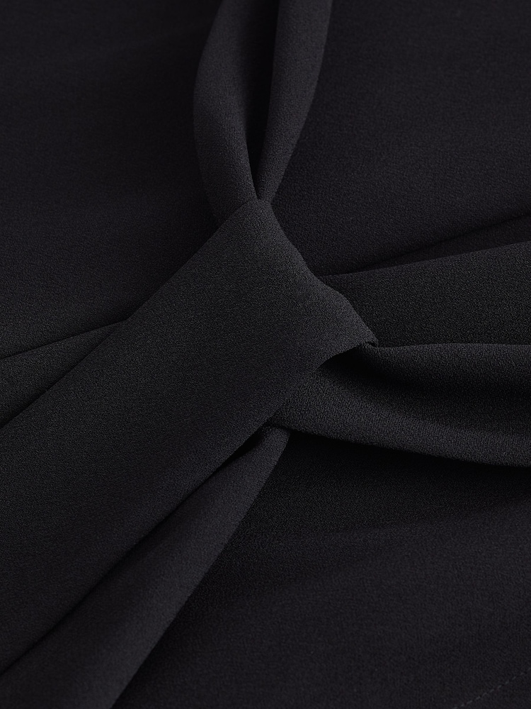 Black Panel Detail Belted Jumpsuit - Image 6 of 6