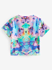 Blue Butterfly Boxy T-Shirt (3-16yrs) - Image 6 of 7