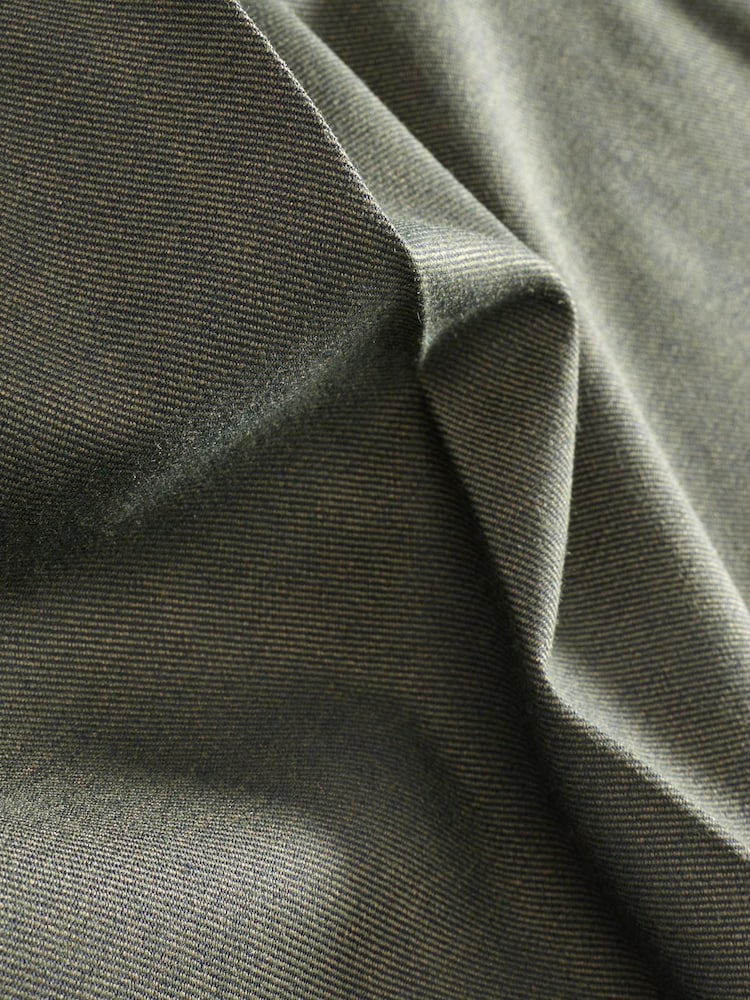 Khaki Green Premium Pleated Wide Leg Trousers - Image 9 of 9