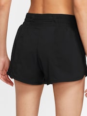 Schwarz - Nike Dri-fit One Swoosh Lauf-Shorts mit mittelhohem Bund - Bild 2 von 4