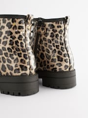 Leopard Print Standard Fit (F) Warm Lined Lace-Up Boots - Image 6 of 11
