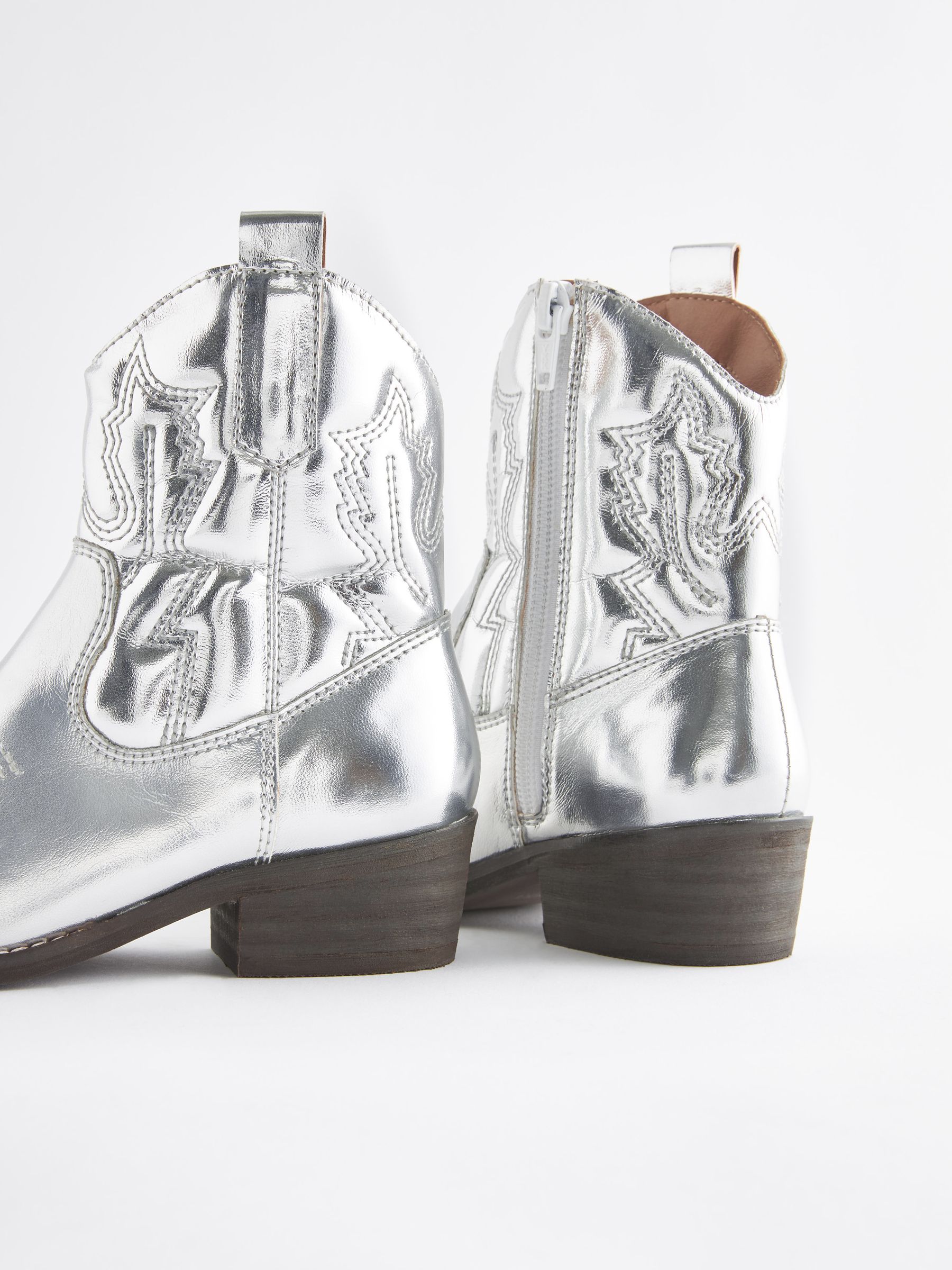 Next silver boots new arrivals