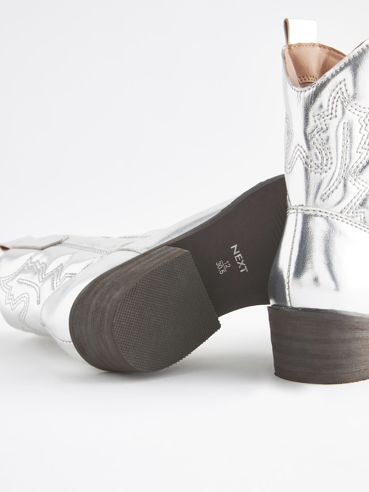 srebrna (barva); srebro - Kavbojski škornji s peto Metallic Western - Slika 8 iz 8 srebrna (barva); srebro - Kavbojski škornji s peto Metallic Western - Slika 8 iz 8