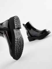 Black Patent Standard Fit (F) Chunky Chelsea Boots - Image 5 of 5