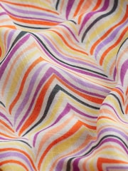 Rainbow Stripe Print Longline Tie Waist Kimono Cover-Up - Image 5 of 5