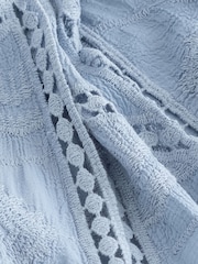 Blue Crochet Longline Kimono Cover-Up - Image 6 of 6
