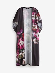 Black Floral Maxi Kimono Cover-Up - Image 5 of 6