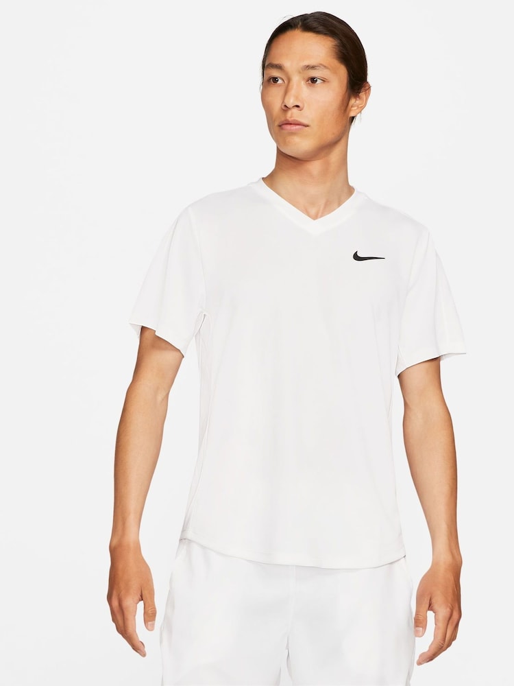 Nike White Dri-FIT Court Victory Tennis T-Shirt - Image 1 of 4