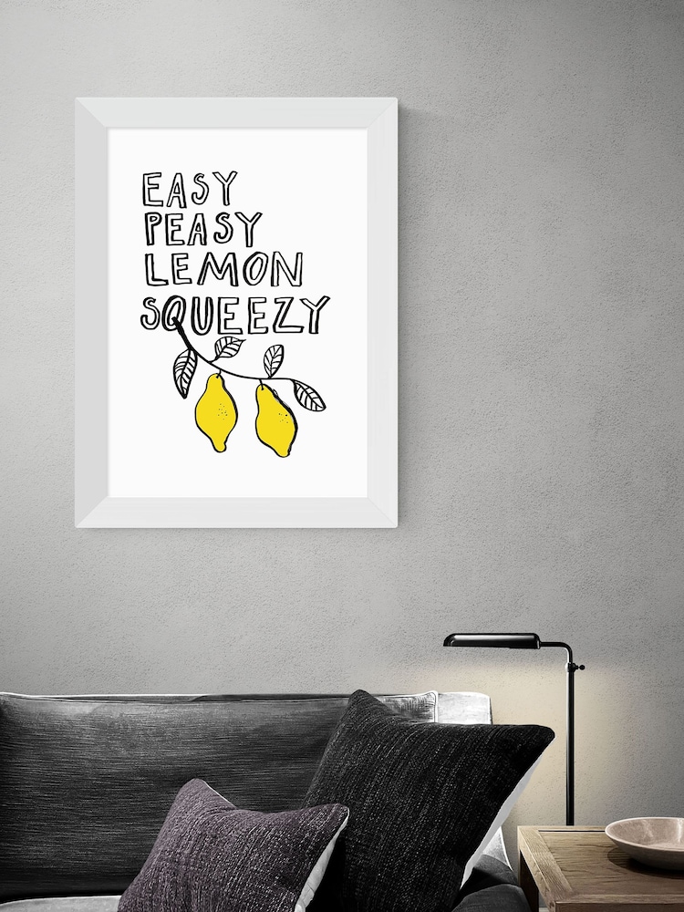 East End Prints White Easy Peasy Lemon by Karin Akesson Framed Print - Image 1 of 3