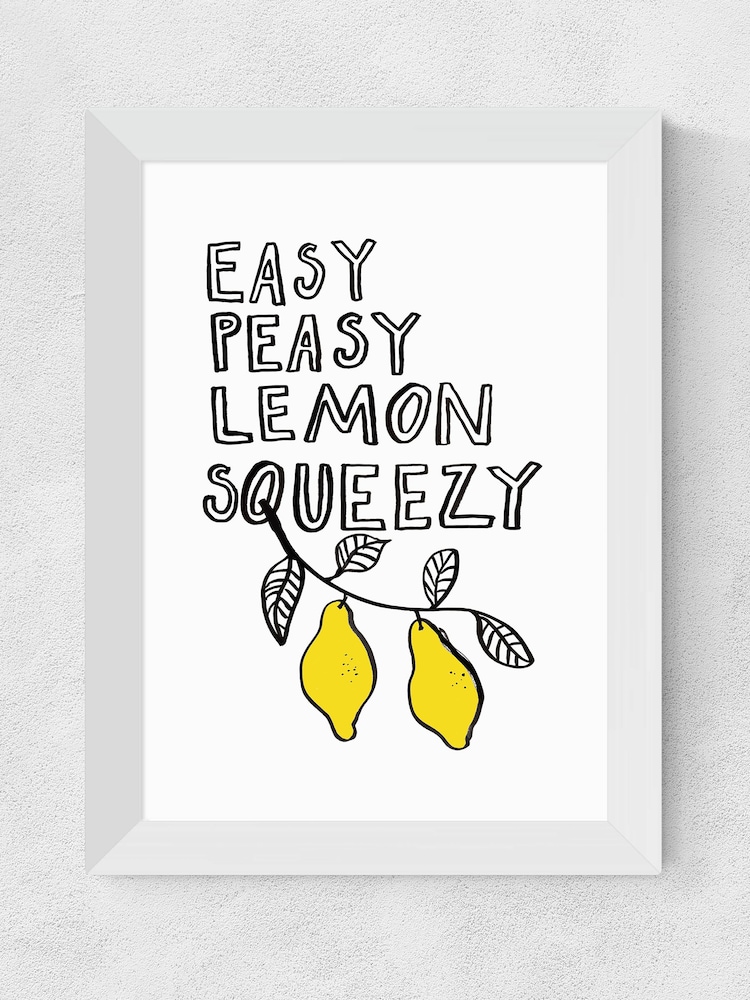 East End Prints White Easy Peasy Lemon by Karin Akesson Framed Print - Image 3 of 3