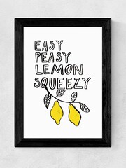 East End Prints White Easy Peasy Lemon by Karin Akesson Framed Print - Image 3 of 3