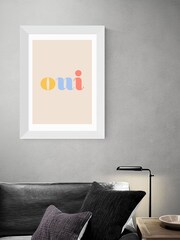 East End Prints White Oui by Oh Fine! Art Framed Print - Image 1 of 3
