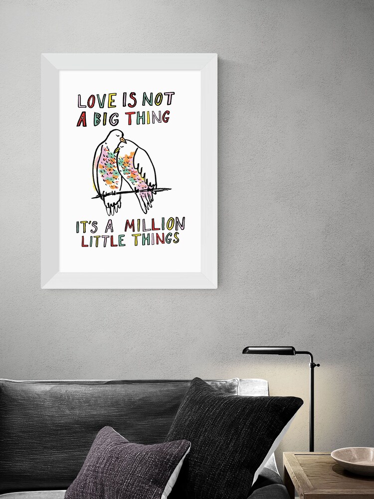 East End Prints White Love Is Not A Big Thing by Karin Akesson Framed Print - Image 1 of 3 East End Prints White Love Is Not A Big Thing by Karin Akesson Framed Print - Image 1 of 3