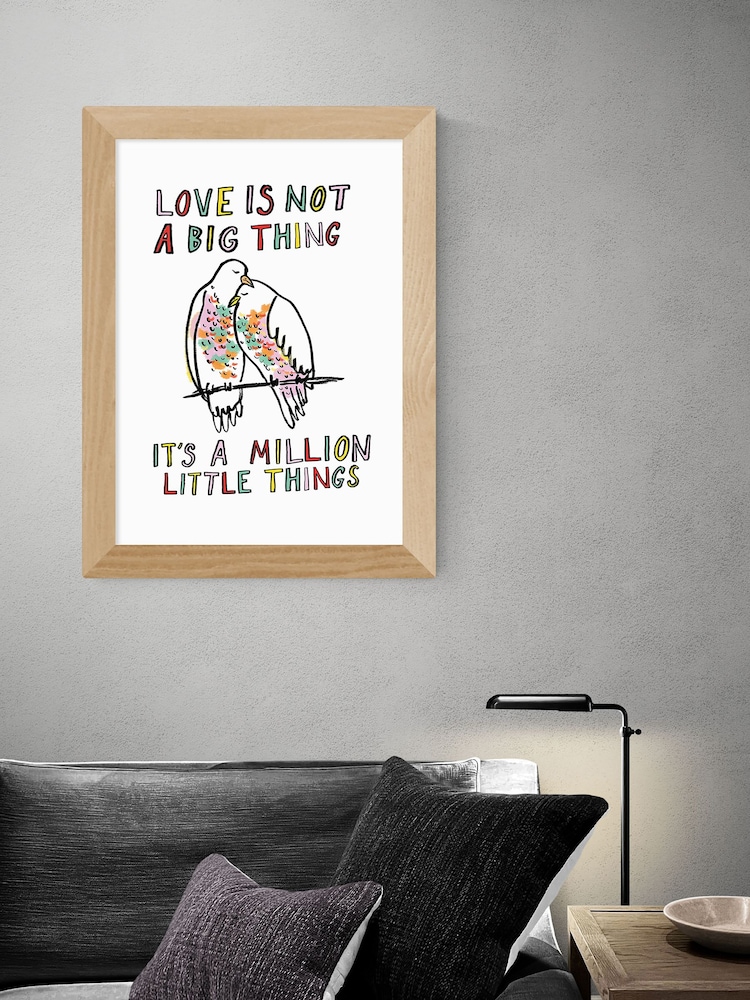 East End Prints White Love Is Not A Big Thing by Karin Akesson Framed Print - Image 1 of 3