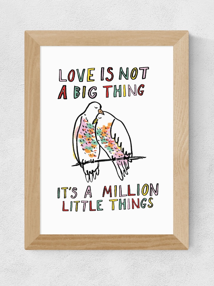 East End Prints White Love Is Not A Big Thing by Karin Akesson Framed Print - Image 3 of 3