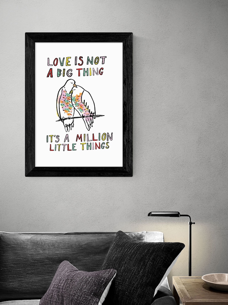 East End Prints White Love Is Not A Big Thing by Karin Akesson Framed Print - Image 1 of 3