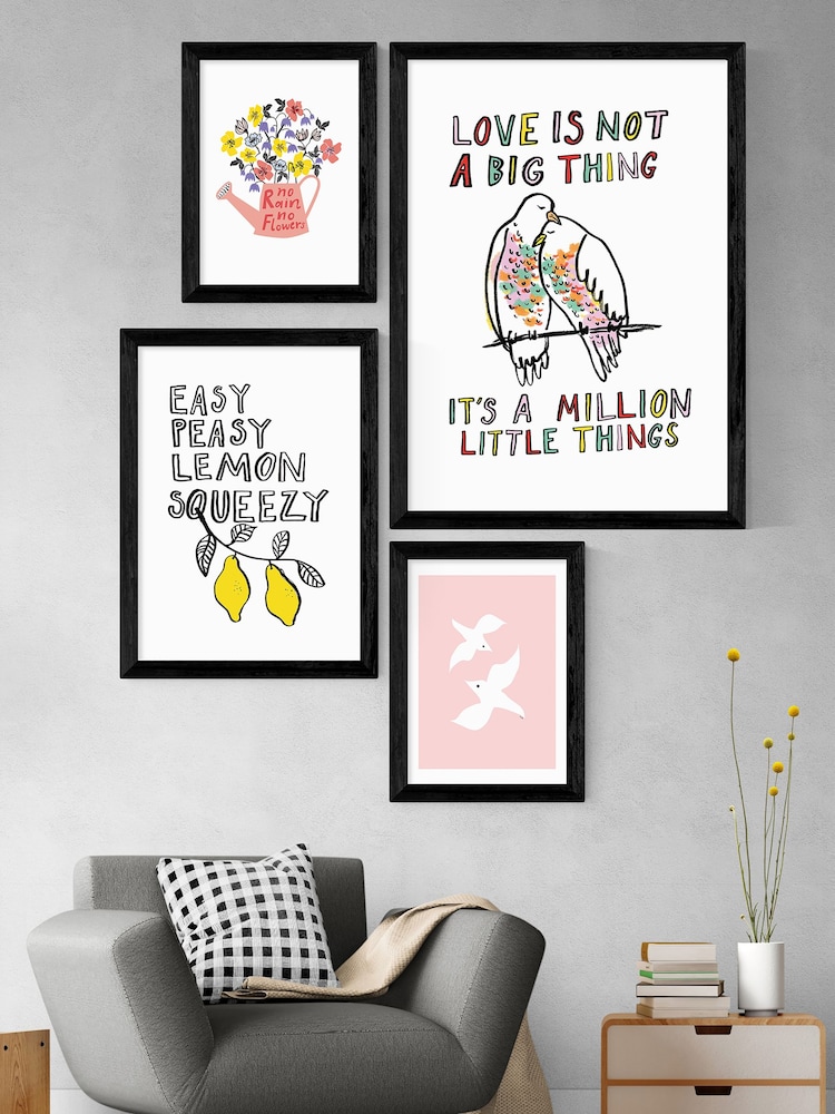 East End Prints White Love Is Not A Big Thing by Karin Akesson Framed Print - Image 2 of 3