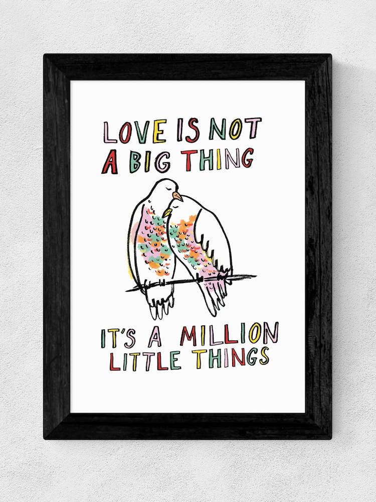 East End Prints White Love Is Not A Big Thing by Karin Akesson Framed Print - Image 3 of 3