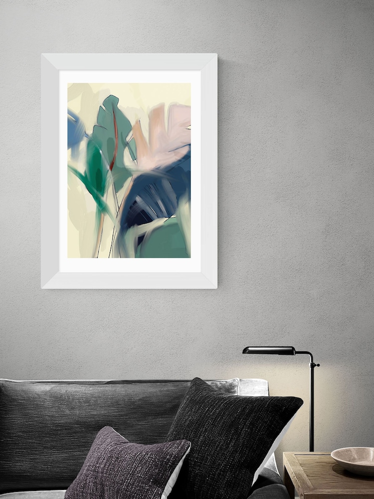 East End Prints Green Pastel Leaves by Ana Rut Bre Framed Print - Image 1 of 3