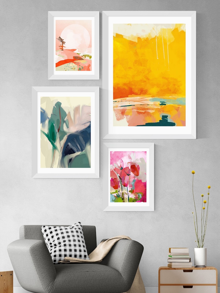 East End Prints Green Pastel Leaves by Ana Rut Bre Framed Print - Image 2 of 3