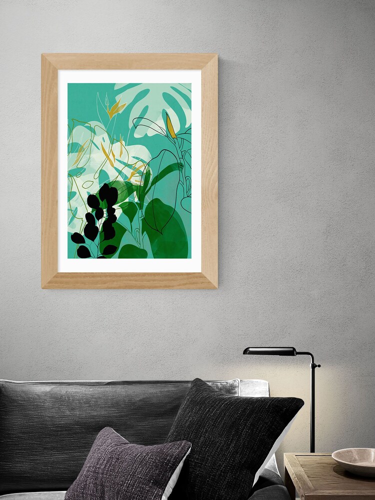 East End Prints Green Leaves by Ana Rut Bre Framed Print - Image 1 of 3