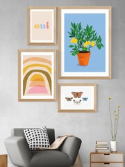 East End Prints Orange Arches and Semicircles by Sundry Society Framed Print - Image 2 of 3