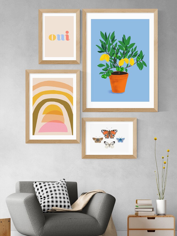 East End Prints Orange Arches and Semicircles by Sundry Society Framed Print - Image 2 of 3