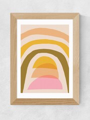 East End Prints Orange Arches and Semicircles by Sundry Society Framed Print - Image 3 of 3