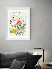 East End Prints Orange Floral Meadow IV by Ana Rut Bre Framed Print - Image 1 of 3
