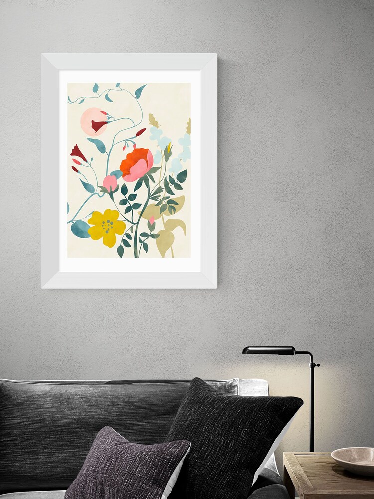 East End Prints Orange Floral Meadow IV by Ana Rut Bre Framed Print - Image 1 of 3 East End Prints Orange Floral Meadow IV by Ana Rut Bre Framed Print - Image 1 of 3