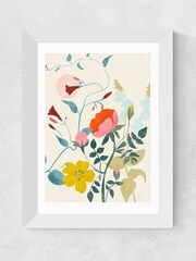 East End Prints Orange Floral Meadow IV by Ana Rut Bre Framed Print - Image 2 of 3